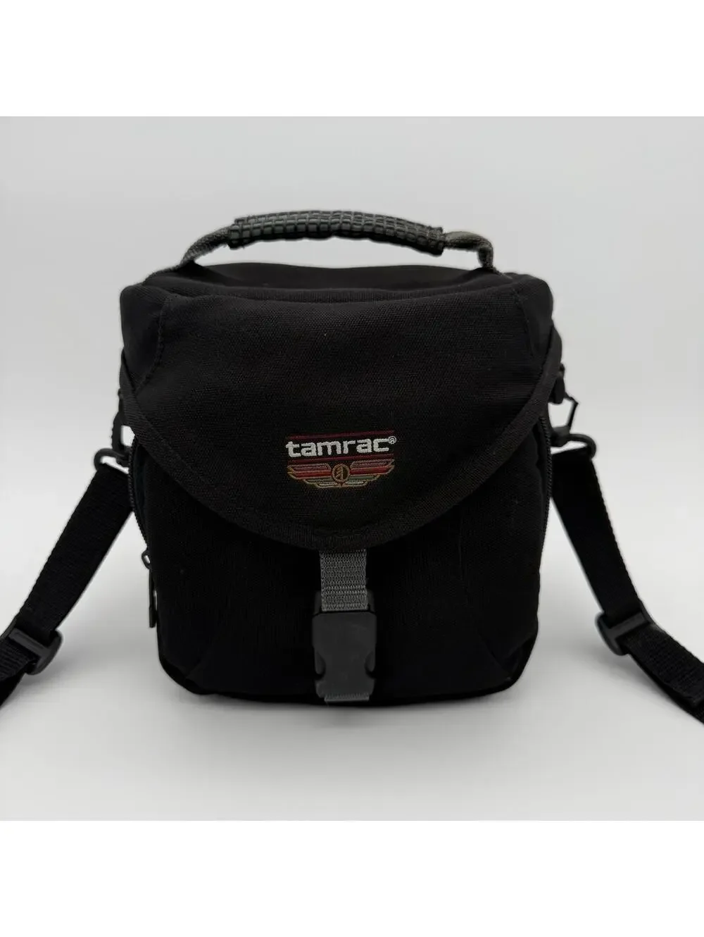 Tamrac 5211 Vintage Black Nylon Padded Camera Bag DSLR Lens Photo Gear Buckle